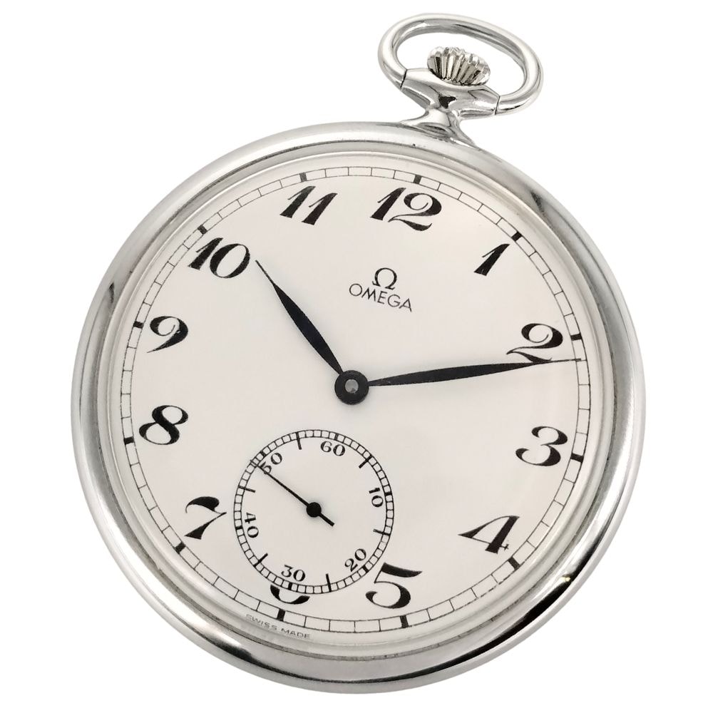 OMEGA オメガ 懐中時計 スモールセコンド 手巻き ステンレス メンズ 懐中時計 C898