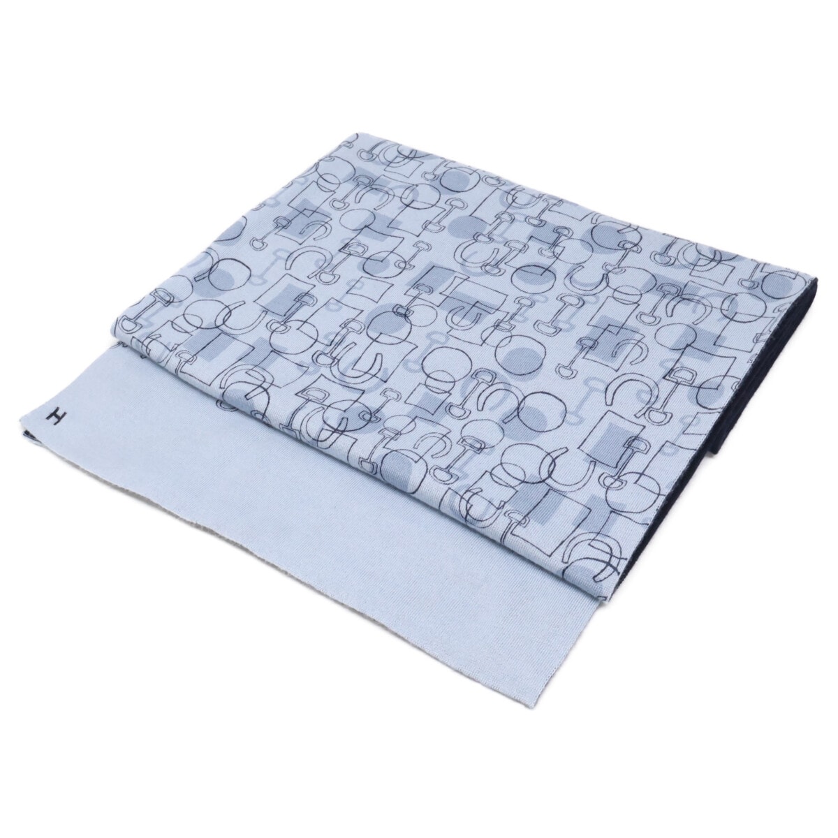 エルメス 【美品】総柄 カシミヤxシルク