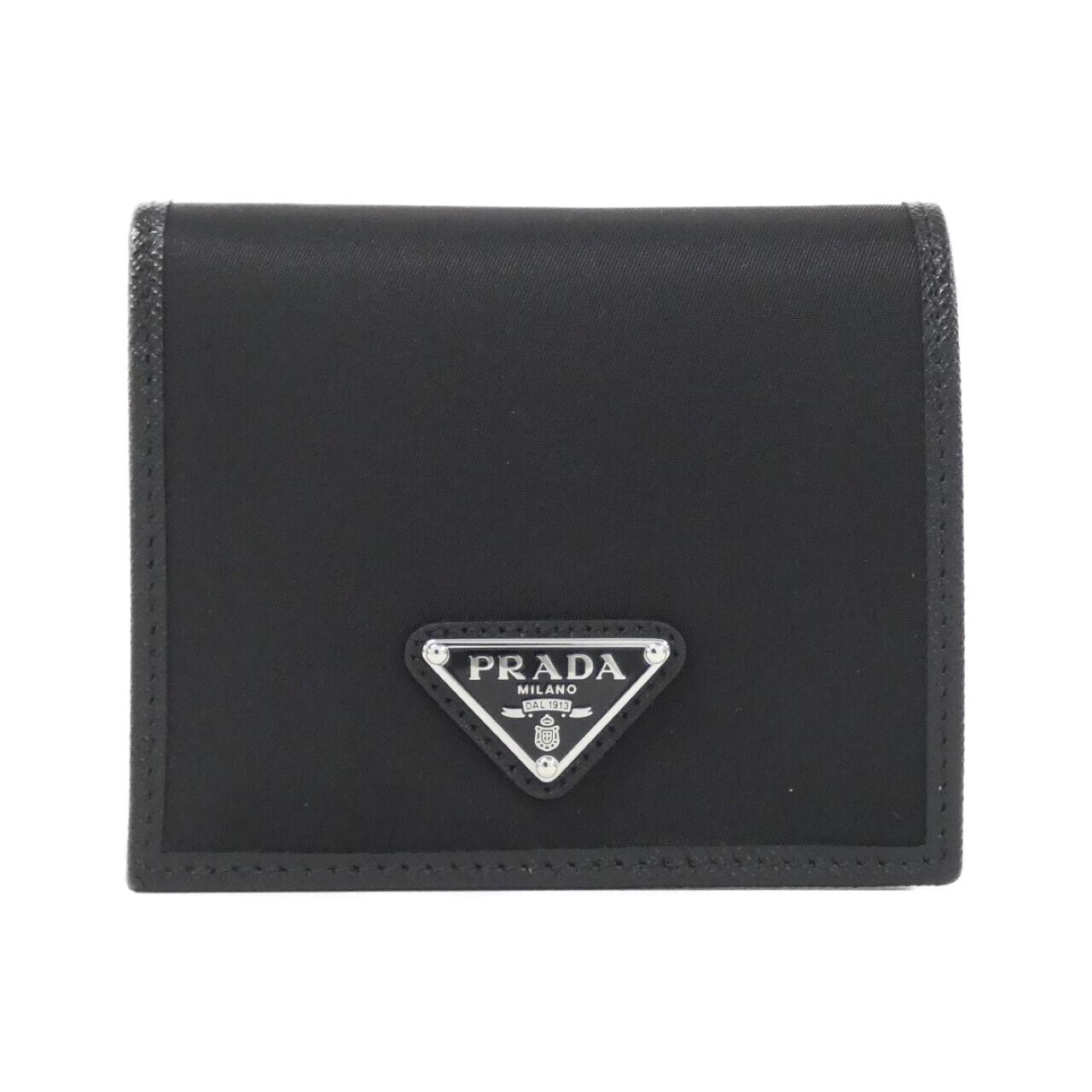 PRADA Saffiano Triangle Wallet "Black"