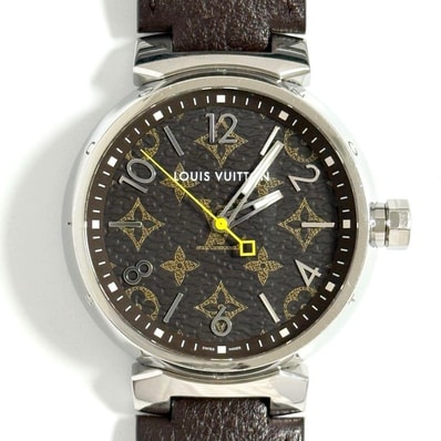 【鑑定付・美品】ルイヴィトン メンズ 腕時計 タンブール モノグラム 39mm