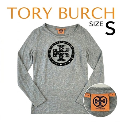 正規品★TORY BURCH★長袖Tシャツ/脇パッド入り/ロンT【レディースS/グレー/Gray】Tops/Shirts◆senBH224