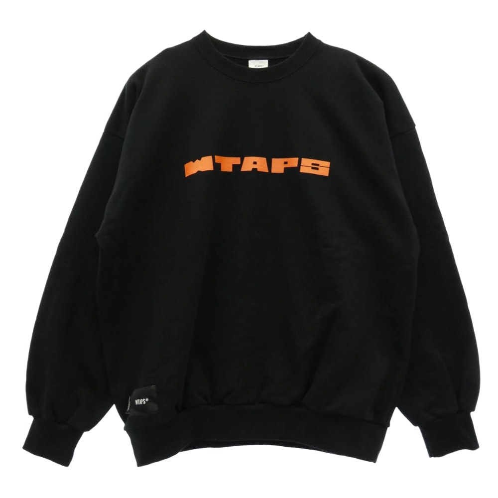 WTAPS 더블 탭 25W 브릭 스웨터 코튼 브릭 코튼 크루넥 스웨트 트레이너 블랙 03 [아름다운] [중고]