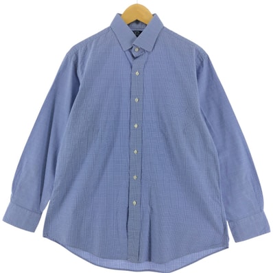 古着 ラルフローレン Ralph Lauren POLO by Ralph Lauren REGENT CUSTOM FIT ワイドカラー 長袖 コットンチェックシャツ メンズL相当/eaa528663