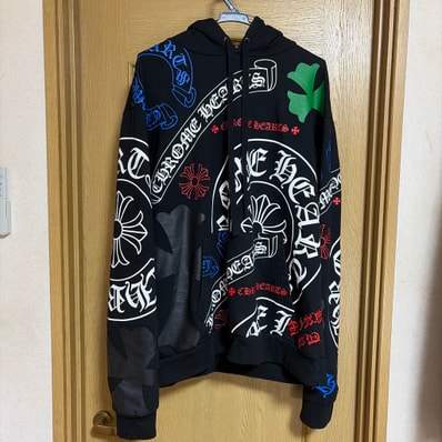Chrome Hearts Stencil Pattern Print Hoodie Online Exclusive "Black/Multi Color"