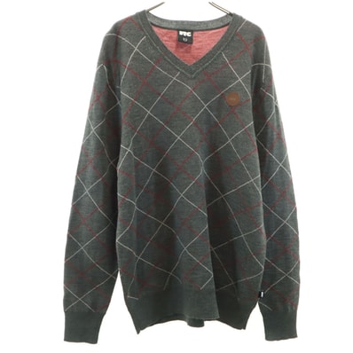 FTC エフティーシー 長袖 Vネック セーター XL グレー