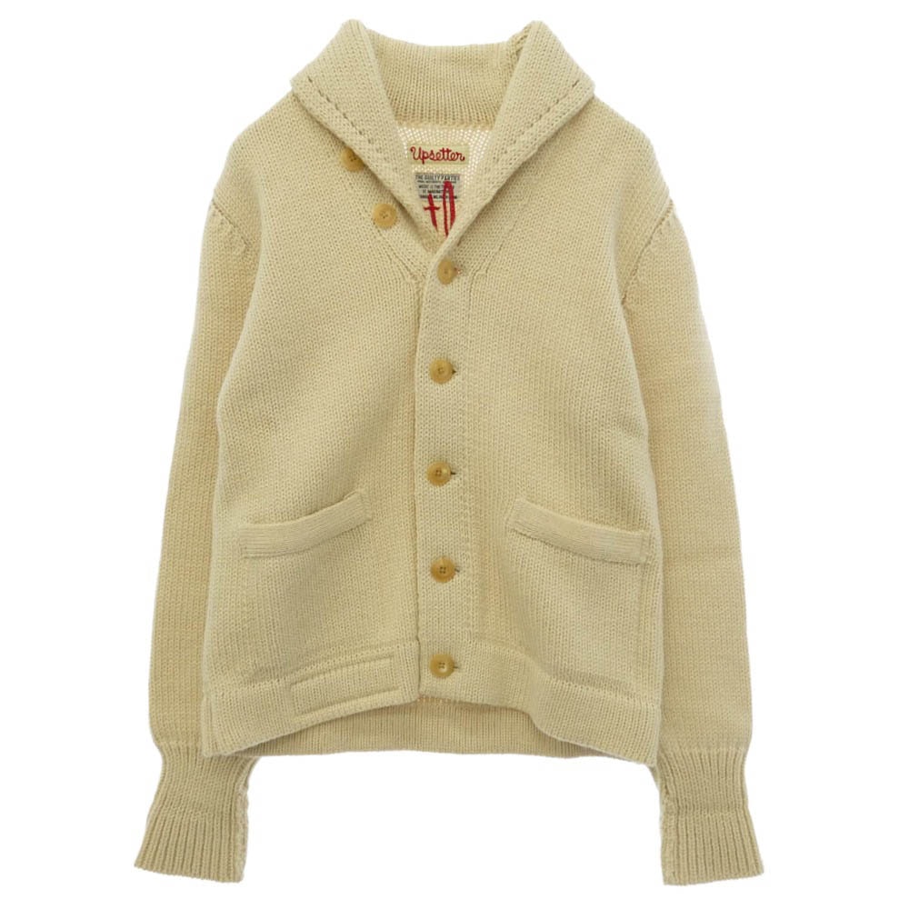 WACKO MARIA ワコマリア 13AW 13AW-KNT-26 ショールカラー ニット カーディガン オフホワイト系 S【中古】