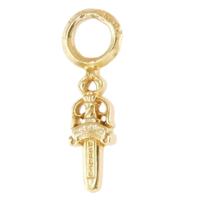 CHROME HEARTS クロムハーツ(原本有) ペンダントトップ 22K STACK DAGGER ダガー スタック チャーム ペンダントトップ ゴールド系【中古】