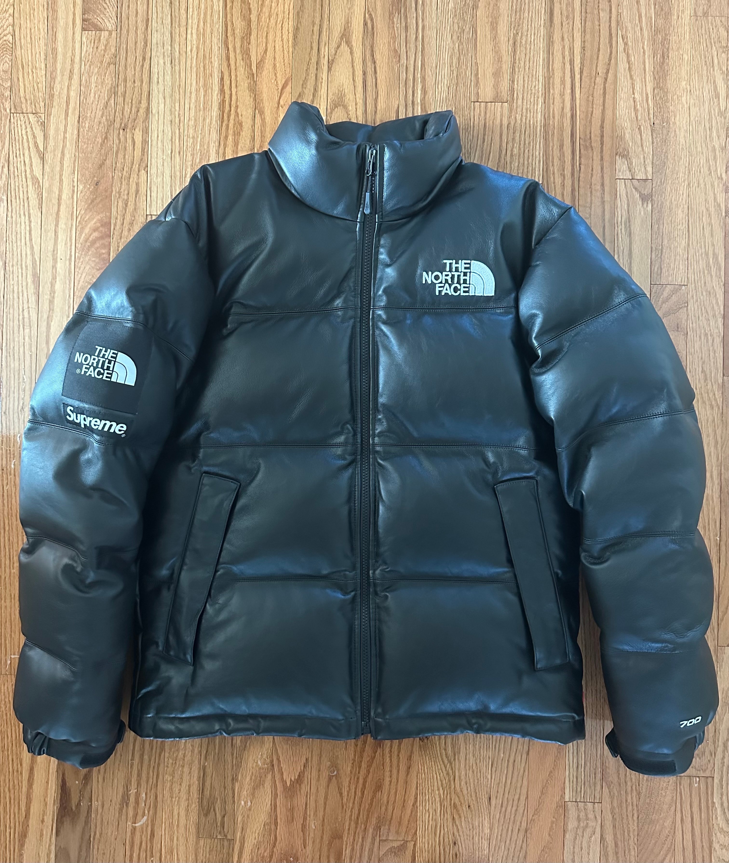 Supreme x The North Face Leather Nuptse Jacket "Black"