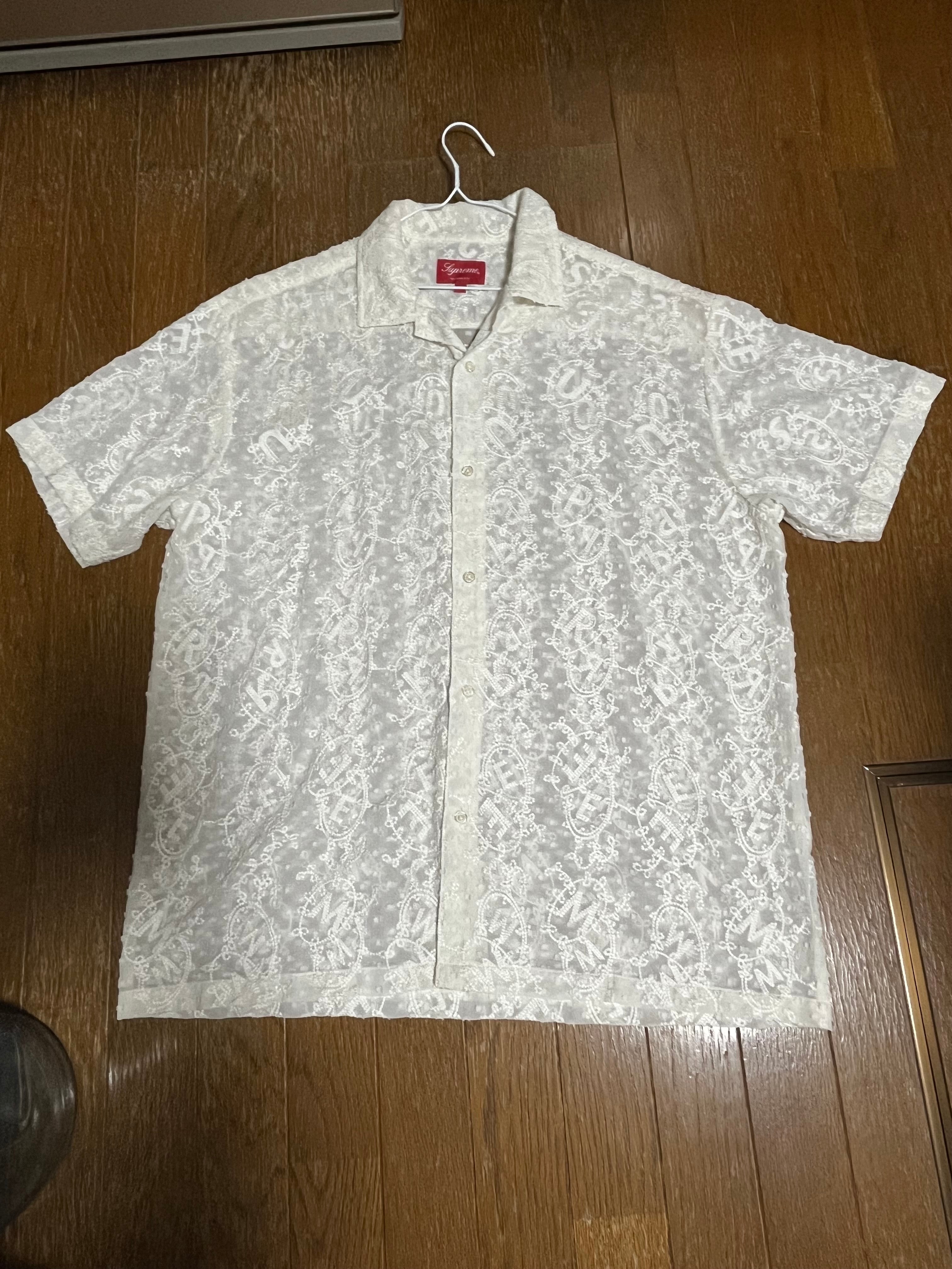 シュプリーム チェインステッチ シフォン エスエス シャツ "ホワイト"