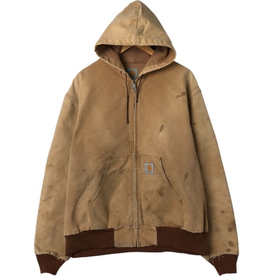 古着 カーハート Carhartt アクティブジャケット ダックフルジップパーカー USA製 メンズXXL相当/eaa550109