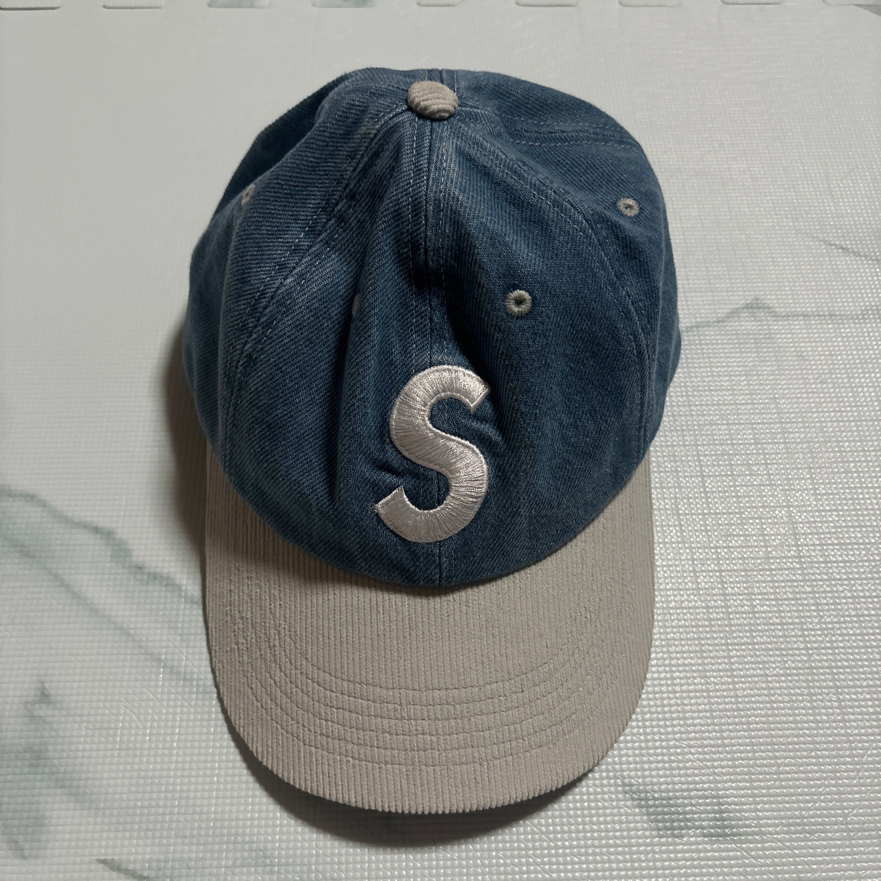 Supreme 2-Tone S Logo 6-Panel "Washed Denim"