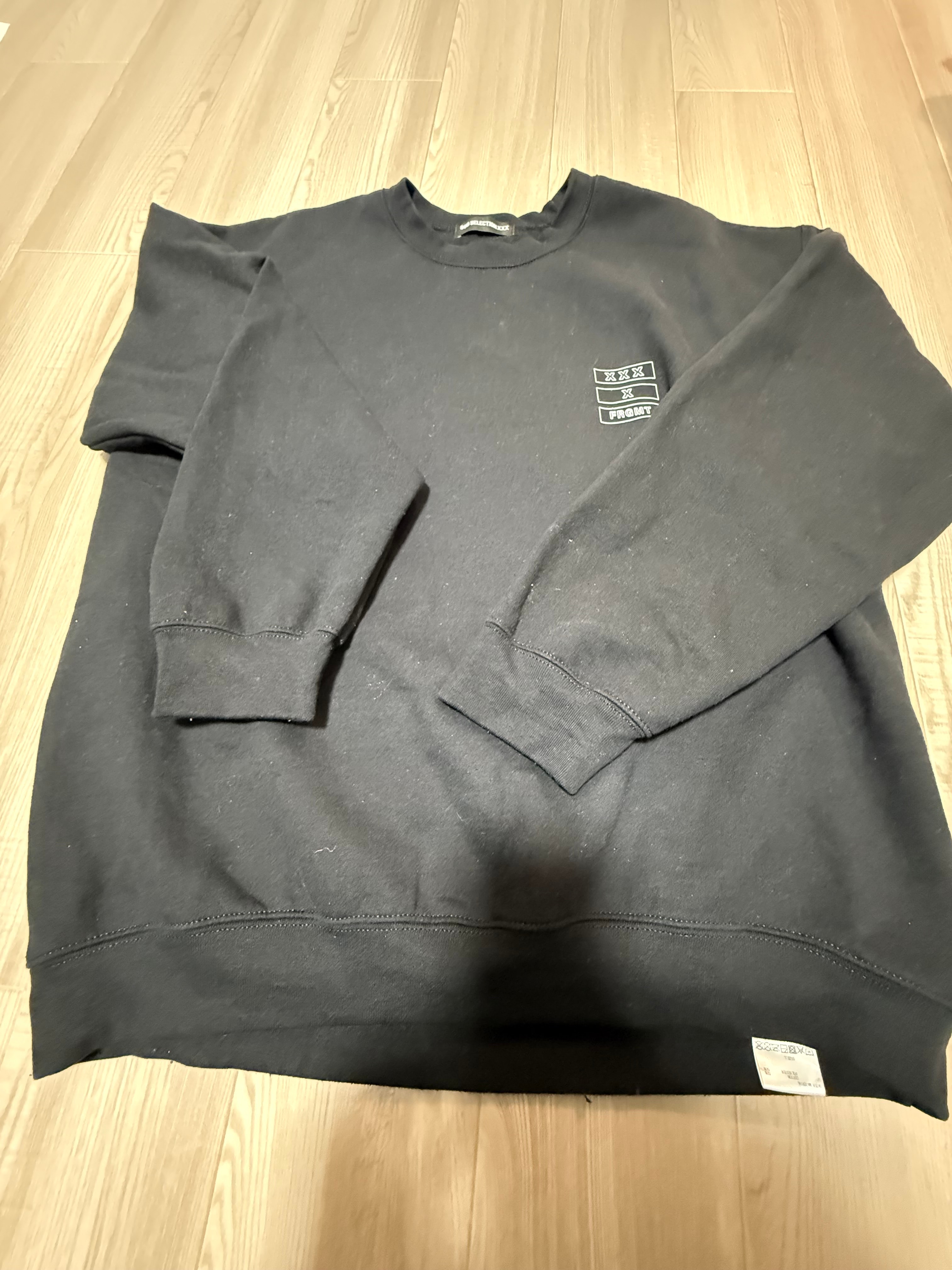 GOD SELECTION XXX x FRAGMENT Crew Neck GX-S25-12FCS-01 "Black"