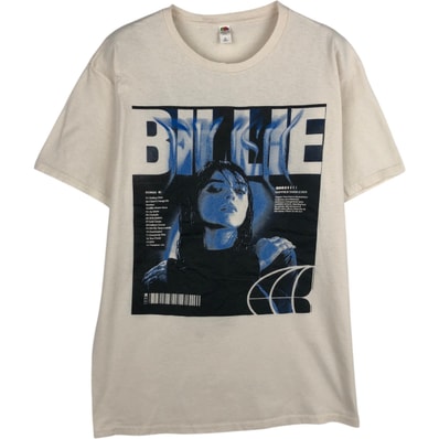 古着 フルーツオブザルーム FRUIT OF THE LOOM BILLIE EILISH ビリーアイリッシュ バンドTシャツ バンT メンズM相当/eaa636485