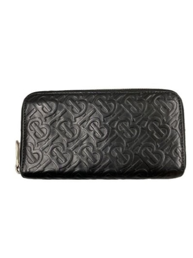 Burberry Monogram Leather Ziparound Wallet "Black"