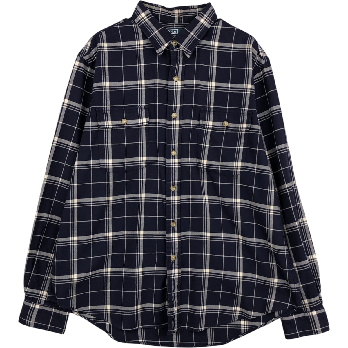古着 ラルフローレン Ralph Lauren POLO by Ralph Lauren 長袖 コットンチェックシャツ メンズXL相当/eaa629066