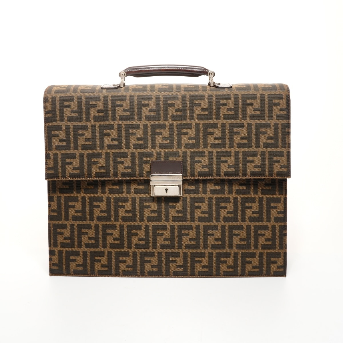 フェンディ FENDI キャンバス ズッカ ブリーフケース ビジネスバッグ ハンドバッグ【中古】