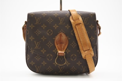 LOUIS VUITTON ルイ・ヴィトン モノグラム サンクルーGM M51242 ショルダーバッグ ブラウン コーティングキャンバス レディース