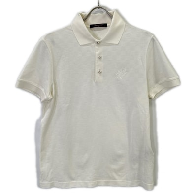 ルイヴィトン RM242MQ JUV HRY41W ダミエシグネチャー ポロシャツ ホワイト S