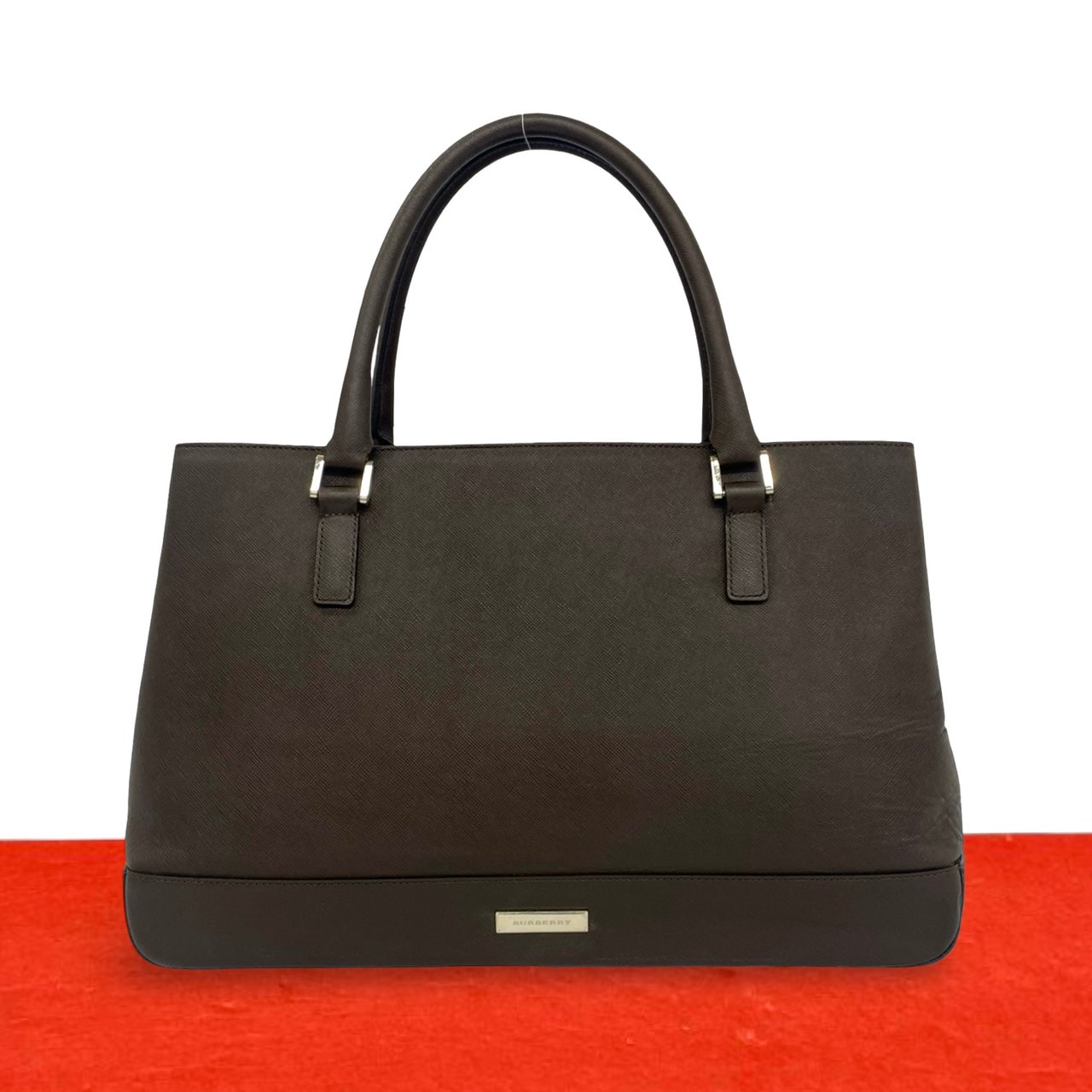 BURBERRY バーバリー ロゴ 金具 ノバチェック 柄 レザー ショルダーバッグ ブラウン
40867