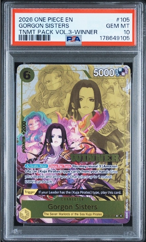 PSA10】ゴルゴン三姉妹 UC [OP14-105]【英語版】(プロモーションカード