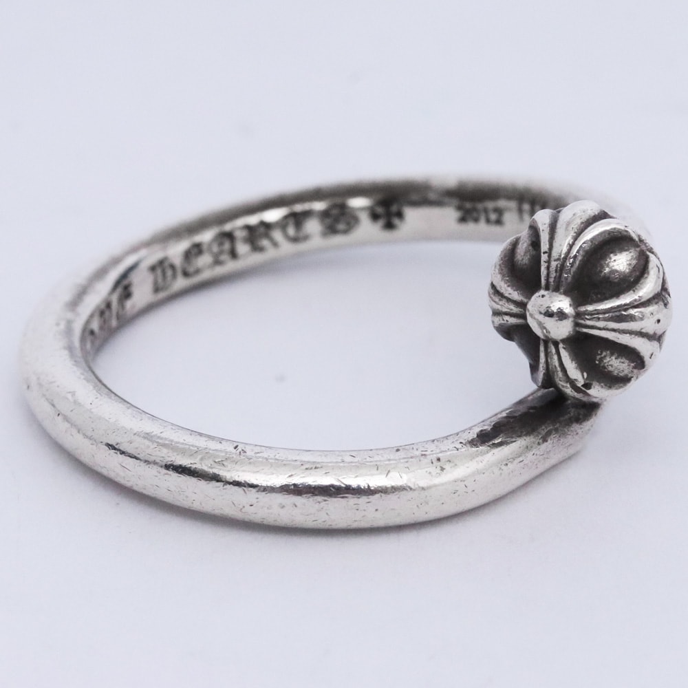 Chrome Hearts Nail Ring with Cross Ball "Silver"