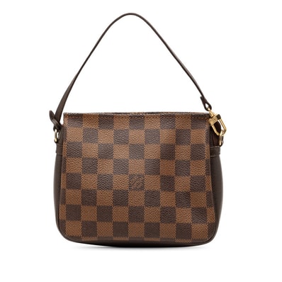 ルイ ヴィトン ダミエ トゥルース メイクアップ アクセサリーポーチ ハンドバッグ N51982 ブラウン PVC レザー レディース LOUIS VUITTON 【中古】
