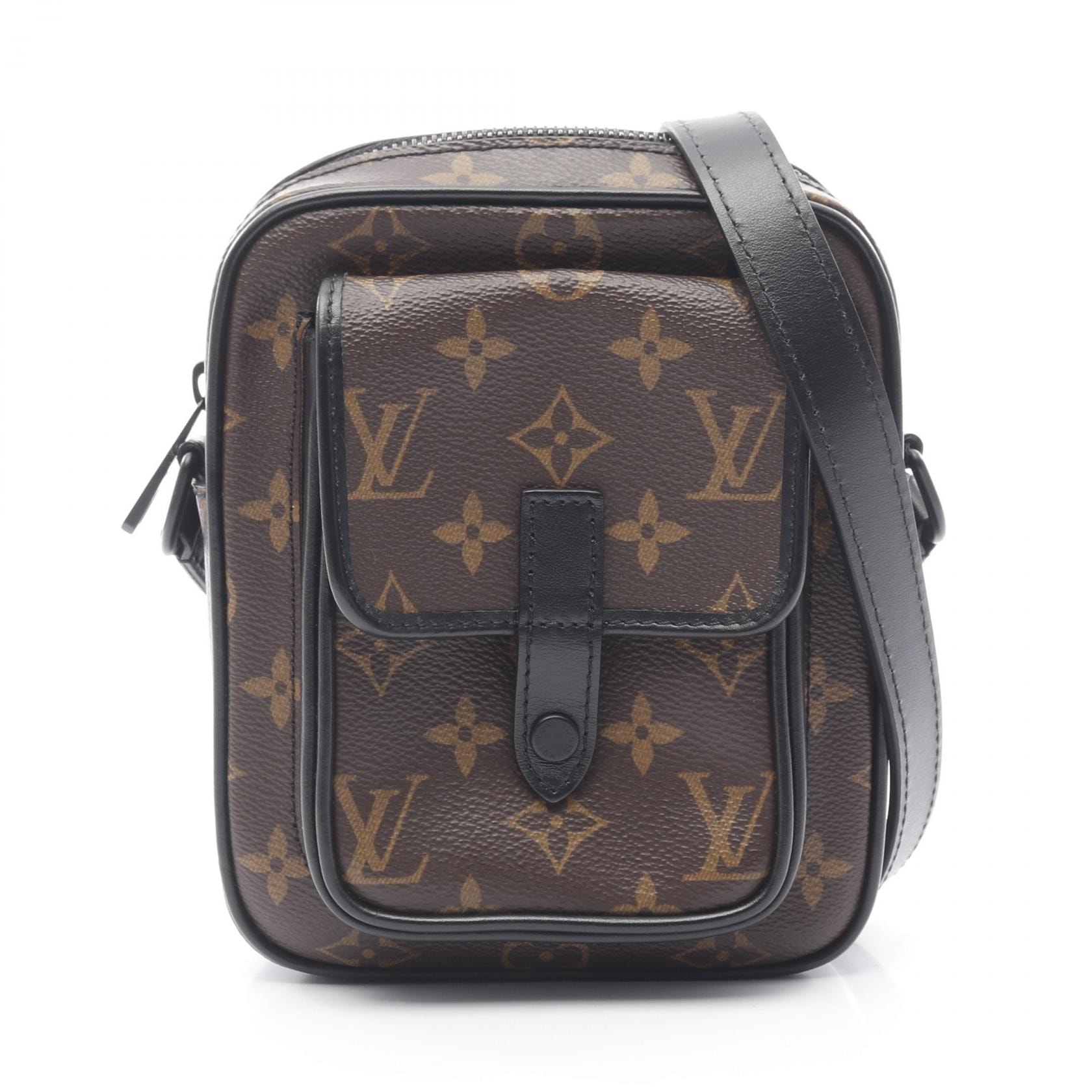 ルイ・ヴィトン LOUIS VUITTON クリストファー ウエアラブル ウォレット ショルダーバッグ バッグ PVCコーティングキャンバス レザー モノグラム・マカサー メンズ ブラウン系 / ブラック系 M69404 【中古】