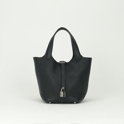 エルメス HERMES ピコタンロックPM ピコタンロック PM ピコタンPM ピコタンロック18 バッグ トートバッグ トリヨンクレマンス ノワール noir ブラック Black 黒 シルバー金具 ハンドバッグ