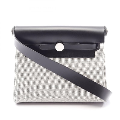 エルメス HERMES エールバッグジップ ミニ エクリュ ショルダーバッグ バッグ トワルアッシュ / ヴァッシュハンター トワルアッシュ K刻印(2025年製造) レディース グレー系 / ブラック系 【中古】