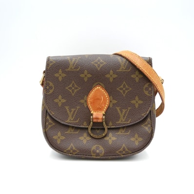 LOUIS VUITTON(ルイヴィトン)サンクルー ヴィンテージ ショルダーバッグ モノグラム PVC レザー ブラウン ゴールド金具 レディース M51242【中古】