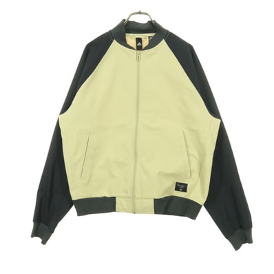 adidas アディダス バイカラー 長袖 ジップジャケット L ベージュ系
