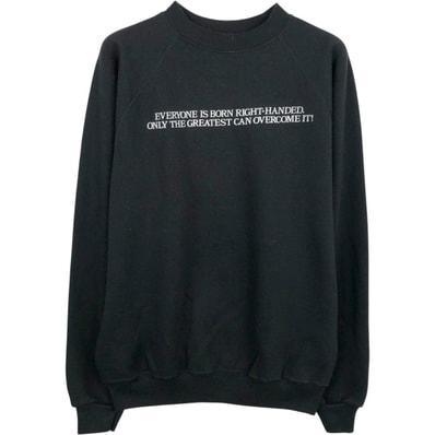 古着 80年代 ヘインズ Hanes 青タグ メッセージ プリントスウェットシャツ トレーナー USA製 メンズL相当 ヴィンテージ/eaa671744