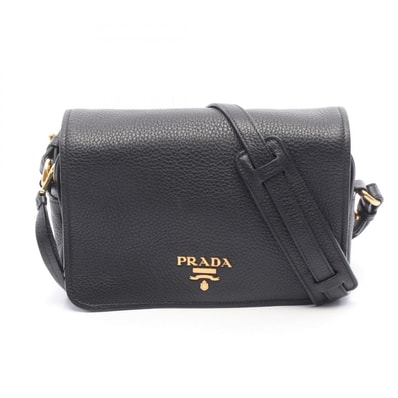 プラダ PRADA VITELLO PHENIX ショルダーバッグ バッグ レザー レディース ブラック系 【中古】