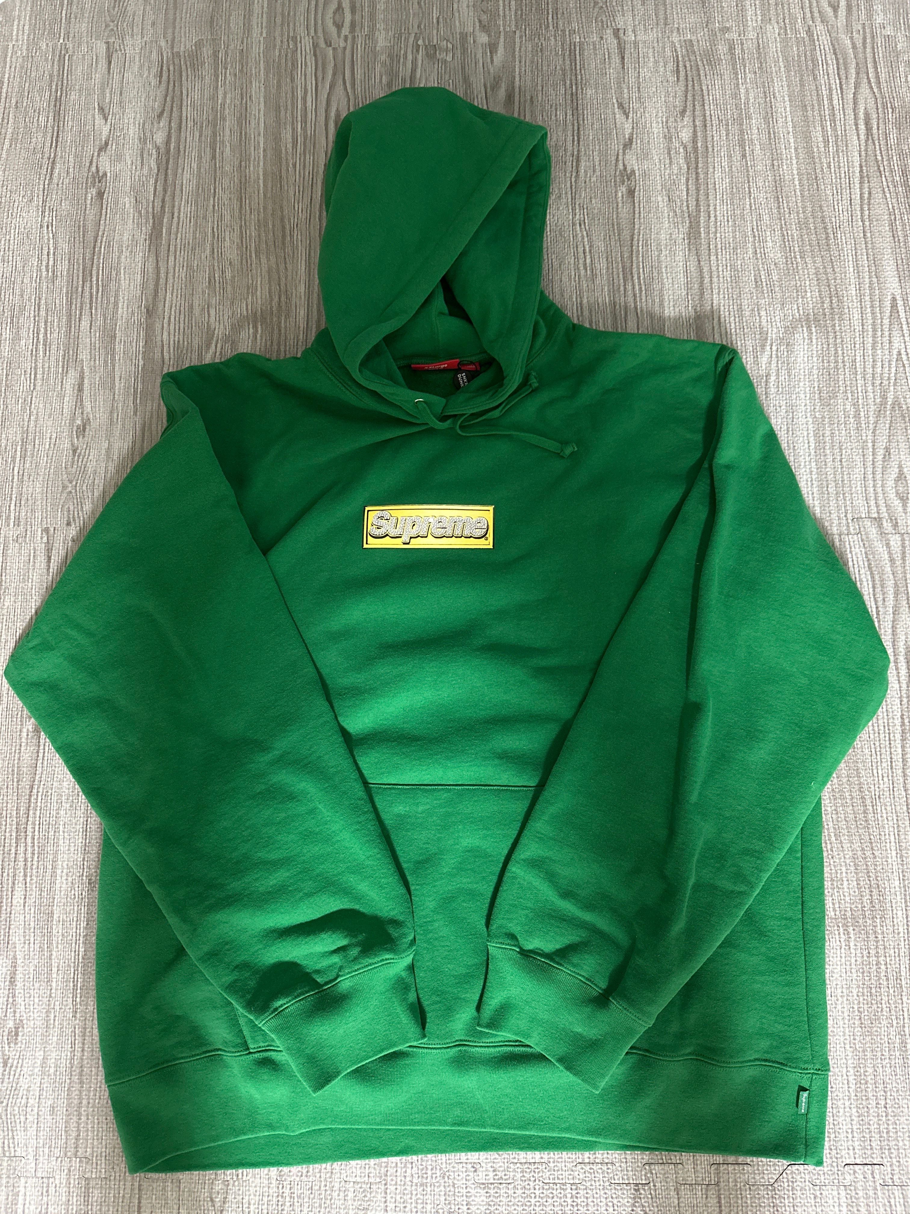 Supreme Bling Box Logo Hooded Sweatshirt "Green"