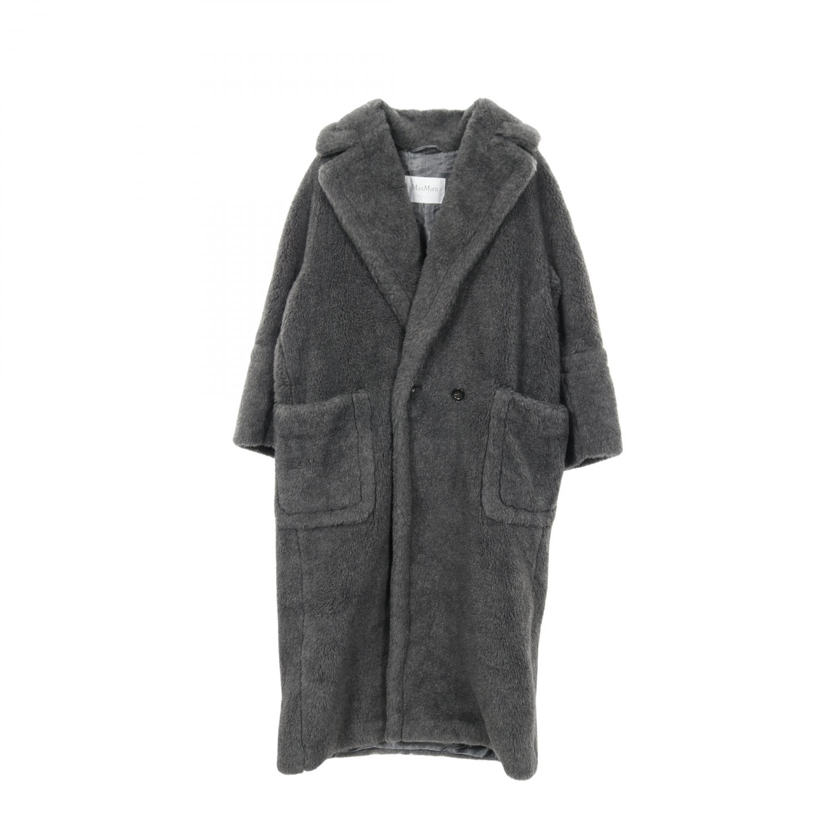 マックスマーラ MAX MARA カディアック テディベア 衣料品 アウター ウール シルク アルパカ レディース グレー系 【中古】