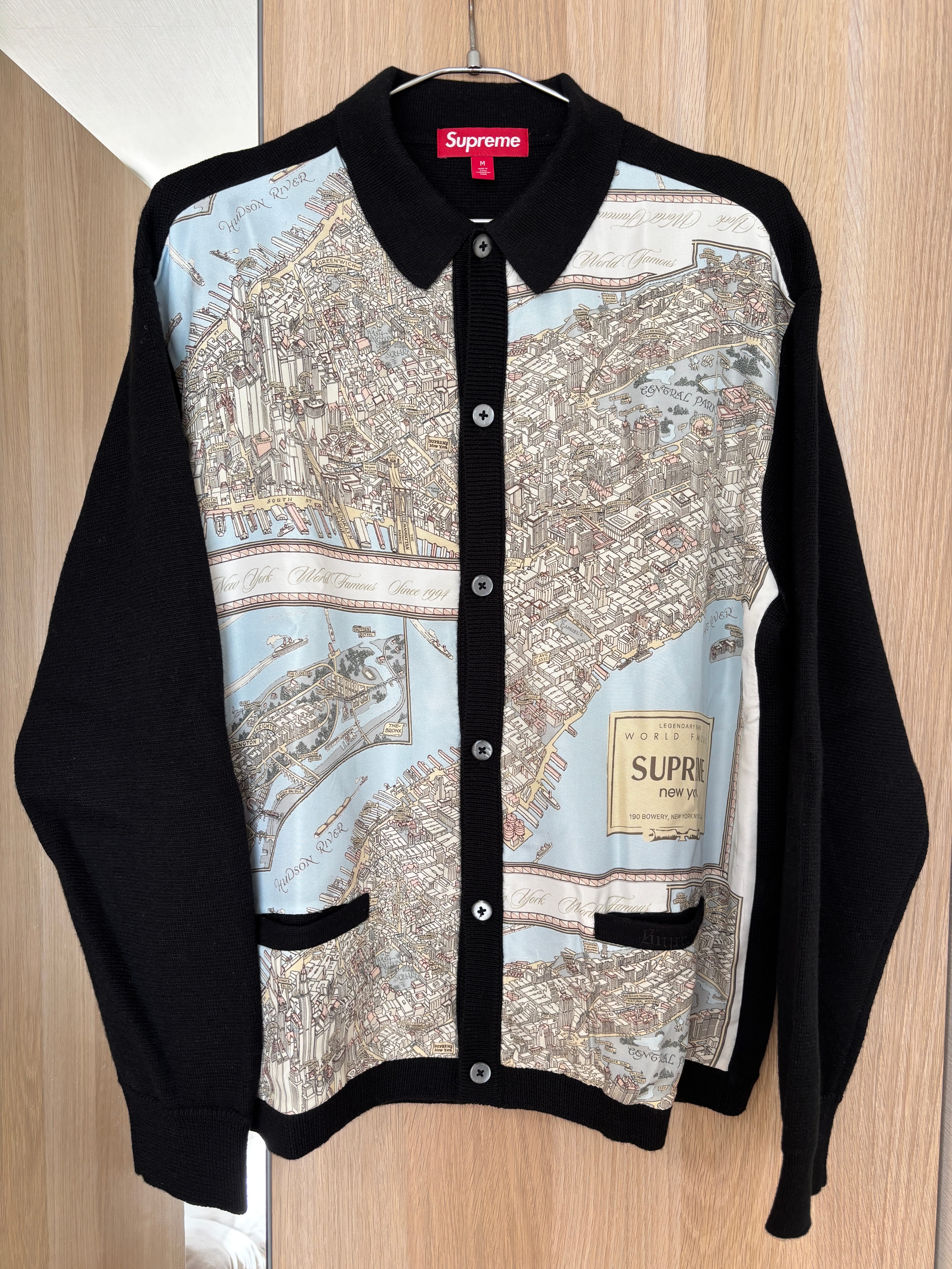 Supreme Silk Map Cardigan 