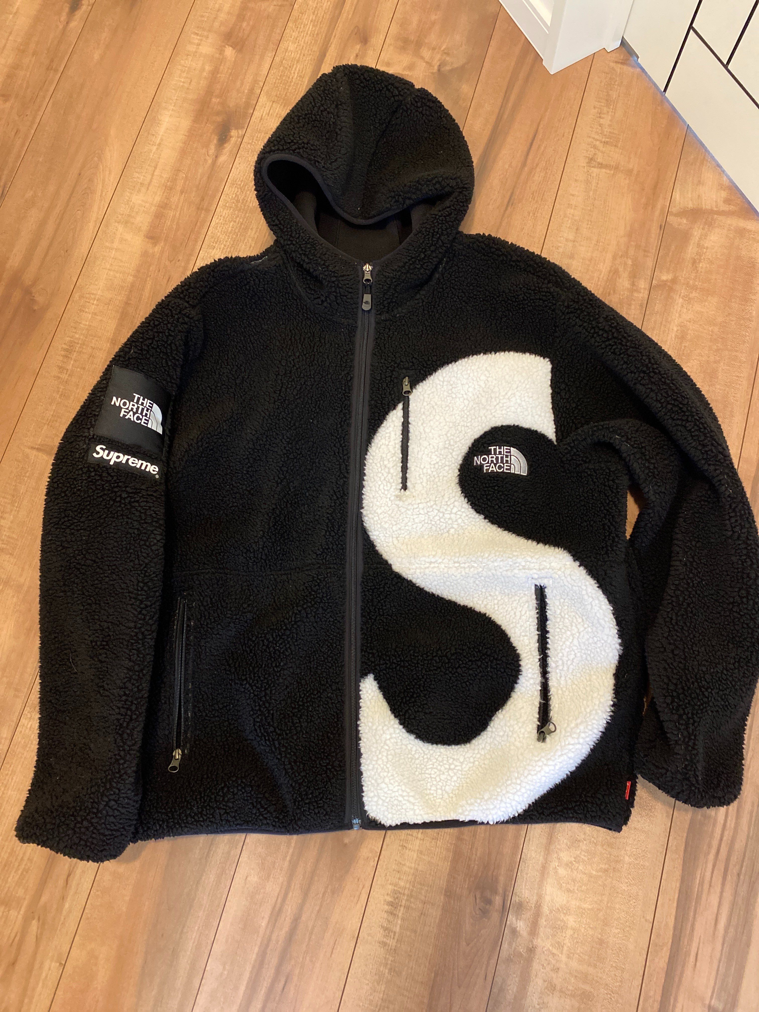 Supreme x The North Face S Logo Hooded Fleece Jacket "Black"