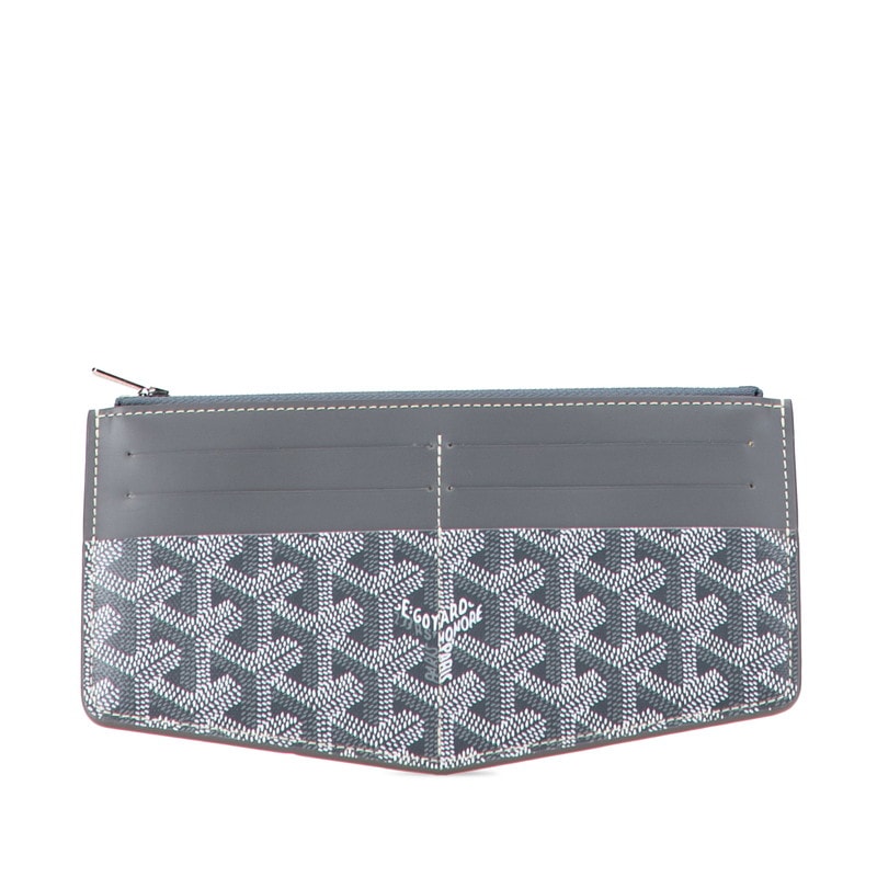 ゴヤール インサート ルイーズ カードケース カードホルダー グレー PVC レザー レディース GOYARD 中古