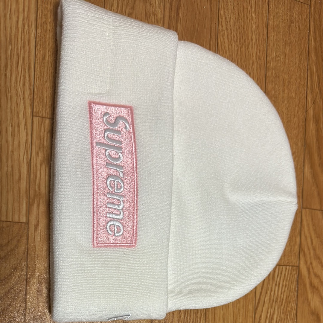 Supreme x New Era Box Logo Beanie (25FW) "White"