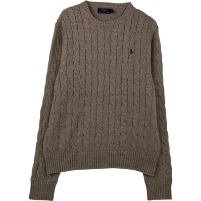 古着 ラルフローレン Ralph Lauren POLO RALPH LAUREN ケーブル編み コットンニットセーター メンズM相当/eaa618831