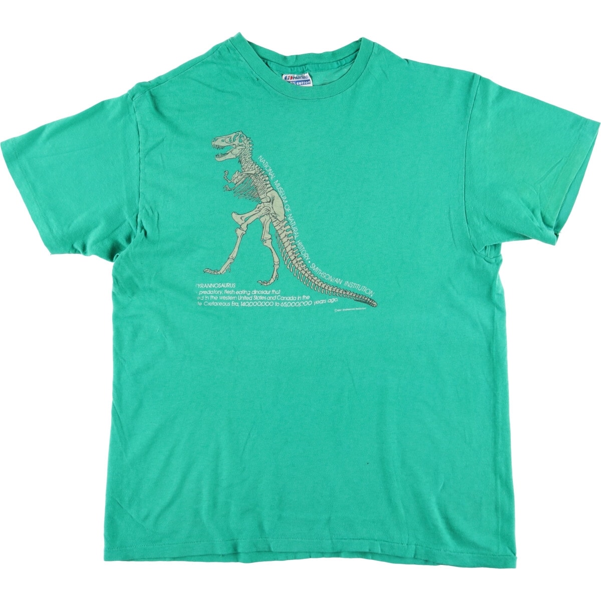 古着 80年代 ヘインズ Hanes 青タグ 恐竜柄 プリントTシャツ USA製 メンズXL相当 ヴィンテージ/eaa556148