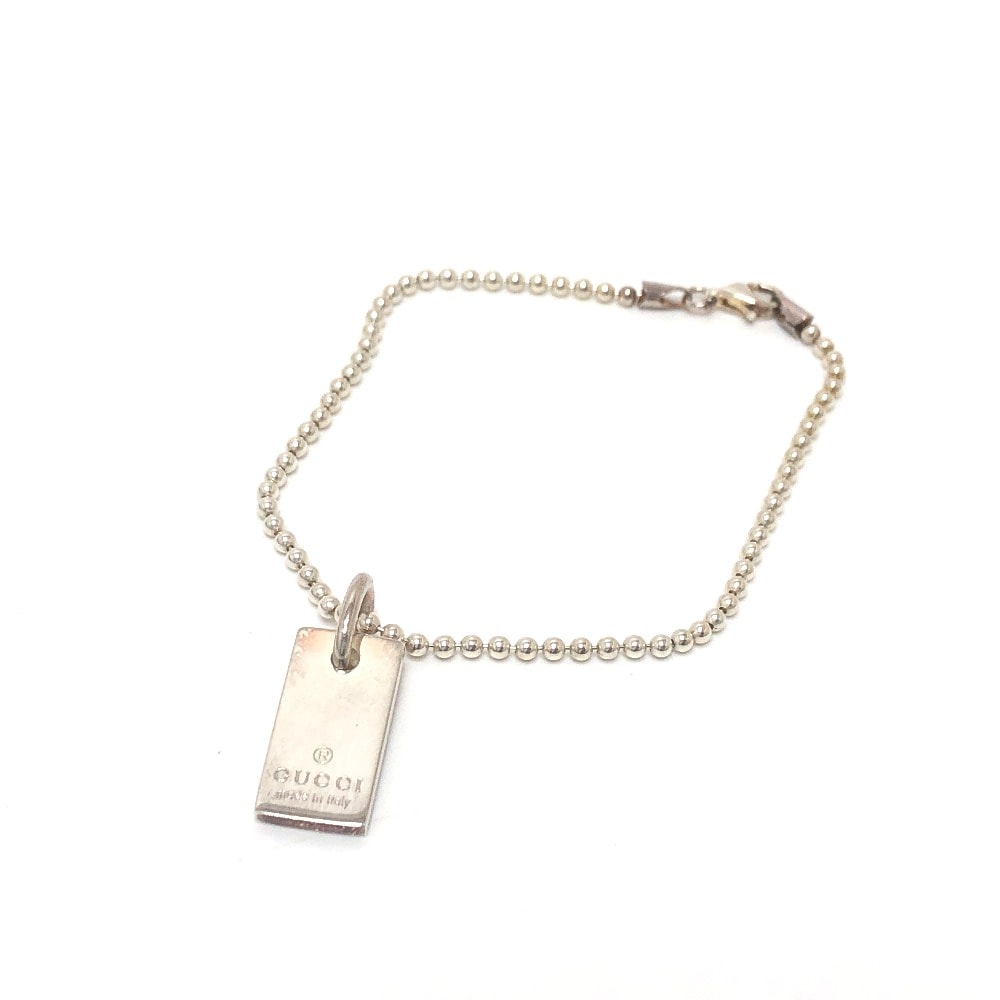 グッチ GUCCI ロゴ タグ ブレスレット SV925 シルバー