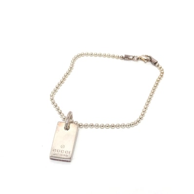 グッチ GUCCI ロゴ タグ ブレスレット SV925 シルバー