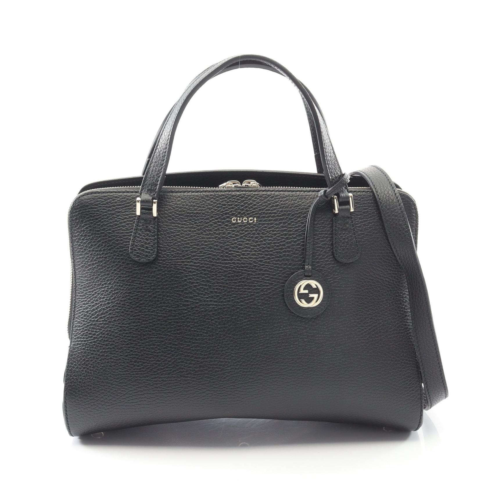 グッチ GUCCI レディ ハンドバッグ バッグ レザー レディース ブラック系 391987 【中古】