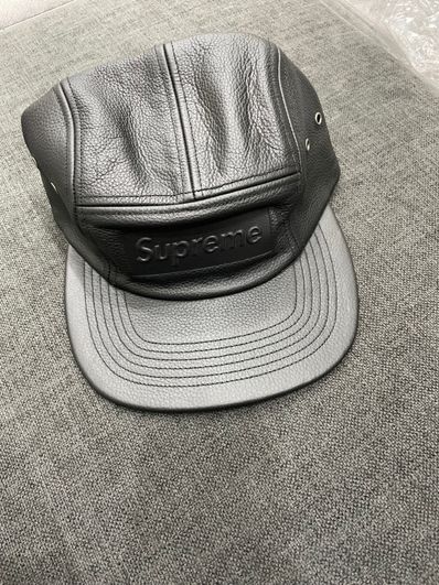 19ss pebbled leather camp cap