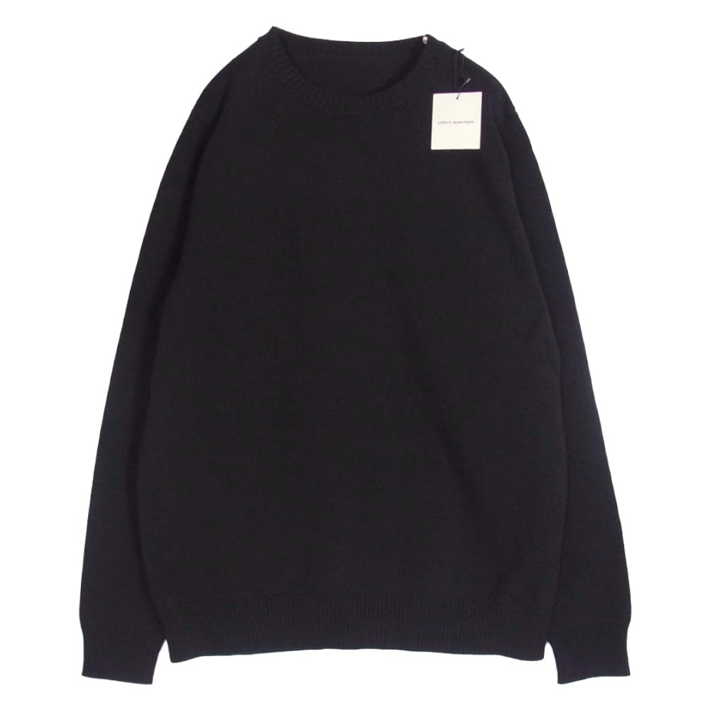 uniform experiment 18SS UE-180086 UEN PHYSICAL FITNESS  CREW NECK KNIT フィジカルフィットネス クルーネック ニット セーター ブラック系 2【美品】【中古】