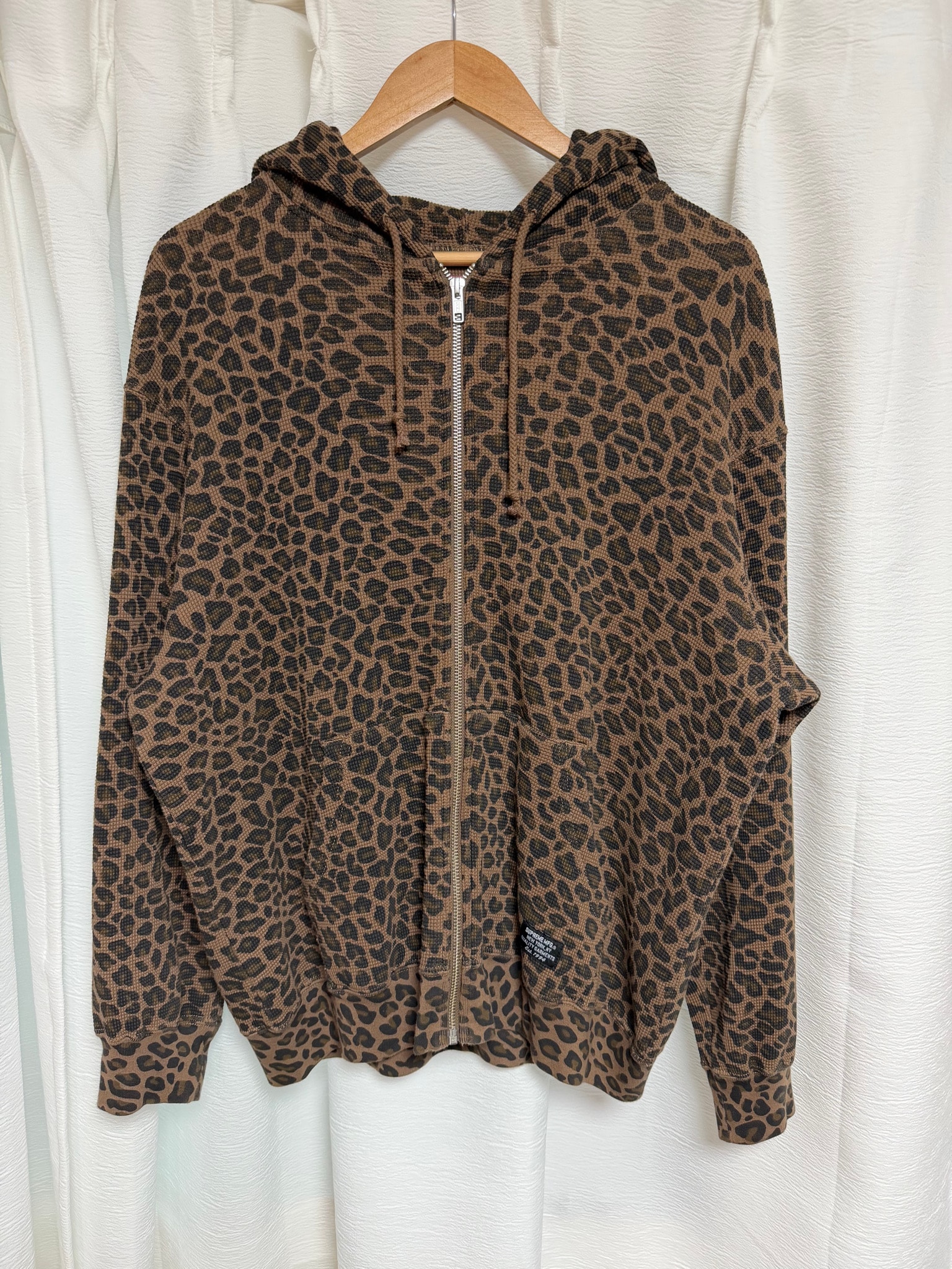 Supreme Hooded Zip Up Thermal "Leopard"