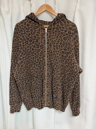 Supreme Hooded Zip Up Thermal "Leopard"