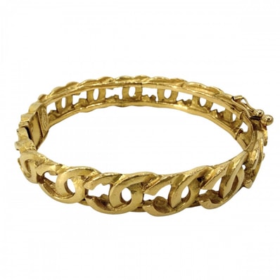CHANEL シャネル バングル ブレスレット アクセサリー ココマーク ココ ヴィンテージ ゴールド GP 95A レディース 約27.3g 1995年【中古品】