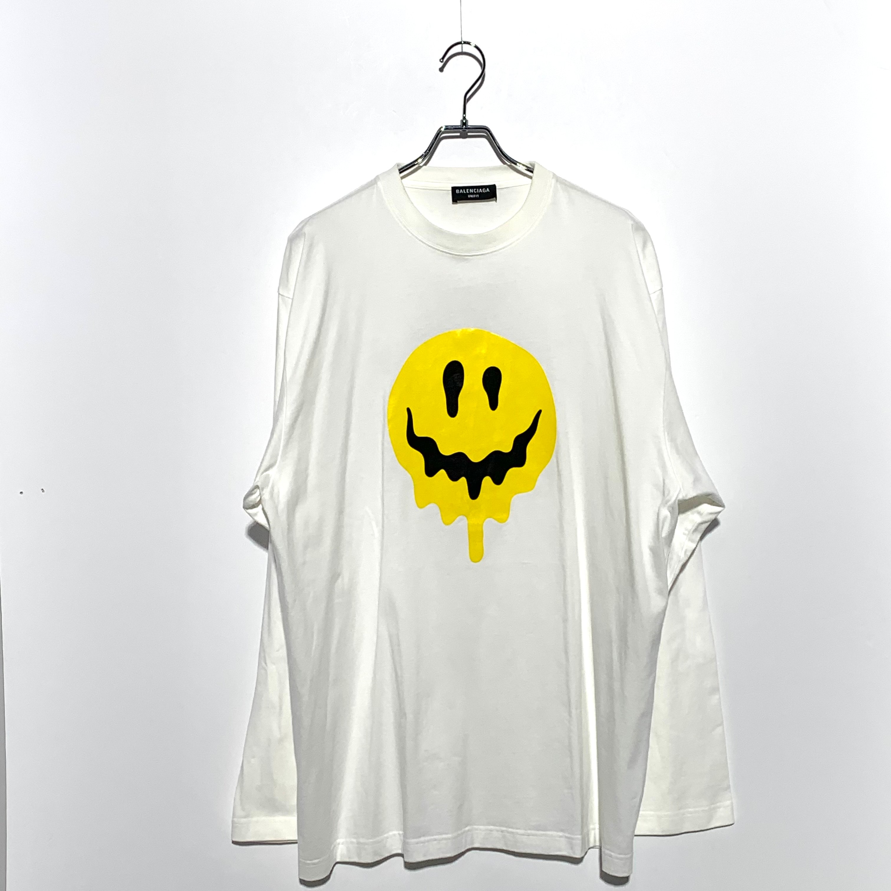 BALENCIAGA Large Fit Smile Print Long  Sleeve Tee